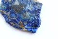 Lapis lazuli stone tile on white background Royalty Free Stock Photo