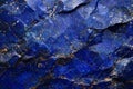 Lapis Lazuli Texture, Blue Stone Background, Lazure Gem Slice, Dark Blue Crystal Mineral Pattern Royalty Free Stock Photo