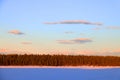 Sunset colours in Lapland, near Kiruna city, the northernmost town in Sweden, Europe