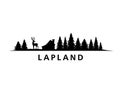 Lapland Landscape Black Vector Graphic