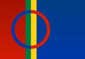 Lapland official flag Royalty Free Stock Photo