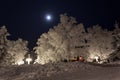 Lapland view in winter Royalty Free Stock Photo