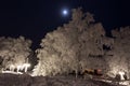 Lapland view in winter Royalty Free Stock Photo