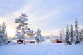 Lapland Winter landscape Sweden Royalty Free Stock Photo