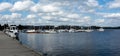 Panorama of Lappeenranta Harbour in summer Royalty Free Stock Photo