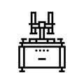 lapping machine line icon vector illustration Royalty Free Stock Photo