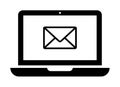 Laptop mail icon Royalty Free Stock Photo