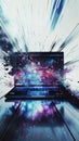 laptop abstract image design background
