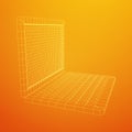 Laptop Abstract Mesh Background Vector