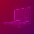 Laptop Abstract Mesh Background Vector