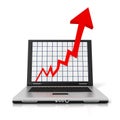 Laptop Arrow Royalty Free Stock Photo