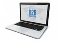 Laptop b2b concept Royalty Free Stock Photo