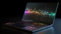 laptop Big data technology background, AI Generated