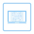 Laptop With Binary Code Icon Royalty Free Stock Photo