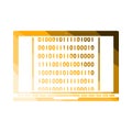 Laptop With Binary Code Icon Royalty Free Stock Photo