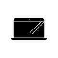 Laptop black glyph icon