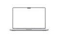 Laptop blank screen display mockup front view on the white background Royalty Free Stock Photo