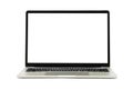Laptop with a blank screen or mockup computer for apply screen display on web and app isolated Royalty Free Stock Photo