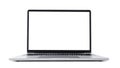 Laptop with a blank screen or mockup computer for apply screen display on web and app Royalty Free Stock Photo