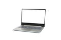 Laptop with blank white screen isolated on white background. Notebook computer with empty space and clipping path Royalty Free Stock Photo