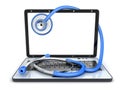 Laptop broken and symbol repair Royalty Free Stock Photo