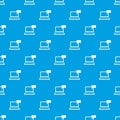 Laptop with bubble speech pattern seamless blue