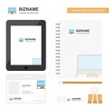 Laptop Business Logo, Tab App, Diary PVC Employee Card and USB Brand Stationary Package Design Vector Template Royalty Free Stock Photo