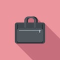 Laptop case icon flat vector. Briefcase bag Royalty Free Stock Photo