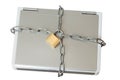 Laptop in Chains Royalty Free Stock Photo