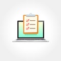 Laptop Checklist To Do Notification Icon