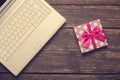 Laptop and chirstmas gift