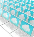 Laptop and Cloud Royalty Free Stock Photo