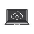 Laptop cloud storage icon