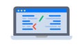 Laptop with Code on Screen for Web Development and Programming. vector design Generative AI Royalty Free Stock Photo