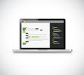 laptop coding computer icon illustration