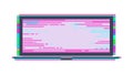 Laptop with Coding and Digital Interface Design, vector design Generative AI Royalty Free Stock Photo