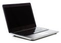 Laptop computer with blank black screen Royalty Free Stock Photo