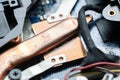 Laptop computer cooling system element. radiator at microchip. replacement and repairing hardware