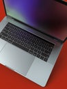 MacBook Pro 16 inch similar laptop computer detail Royalty Free Stock Photo