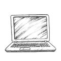 Laptop Computer Digital Gadget Monochrome Vector