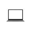 Laptop computer flat icon for websites isolated on white background Royalty Free Stock Photo