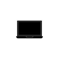 Laptop computer flat icon for websites isolated on white background Royalty Free Stock Photo