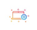 Laptop computer icon. Notebook Service sign. Vector