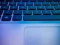 Laptop computer keyboard close up shot, shallow depth of field