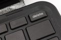 laptop computer keyboard with delete icon on the key Royalty Free Stock Photo