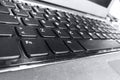 Laptop computer keybord in black and white. for technological concept Royalty Free Stock Photo