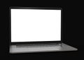 Laptop computer MacBook Pro style, with blank screen on white background, for mockup Royalty Free Stock Photo