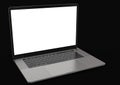 Laptop computer MacBook Pro style, with blank screen on white background, for mockup Royalty Free Stock Photo