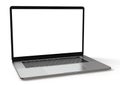 Laptop computer MacBook Pro style, with blank screen on white background, for mockup Royalty Free Stock Photo