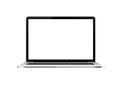 Laptop computer mockup with white screen